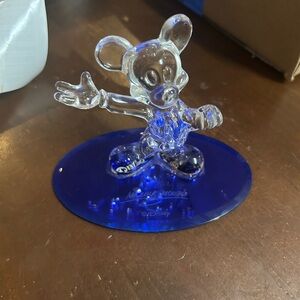 Disney Clear Crystal Mickey Mouse on Blue Base